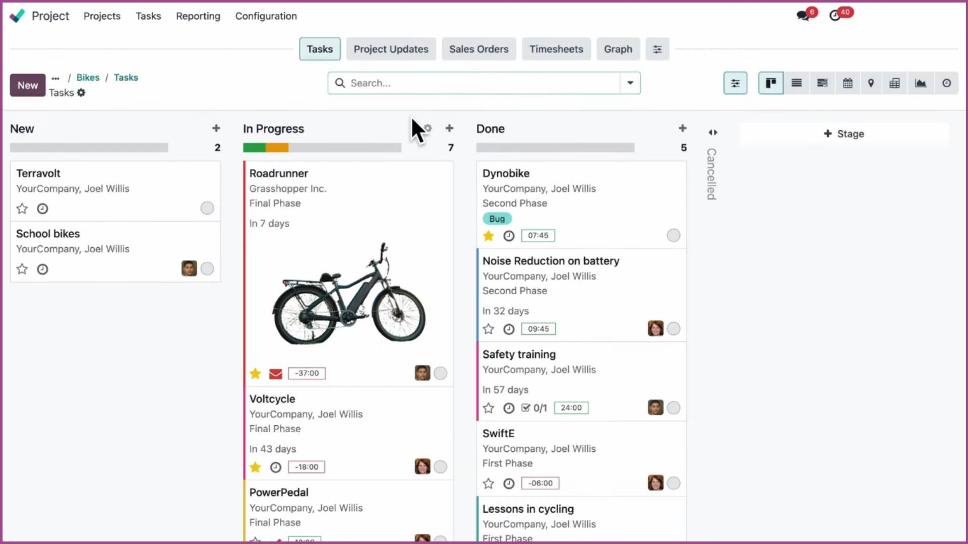 Odoo 18 features - Project